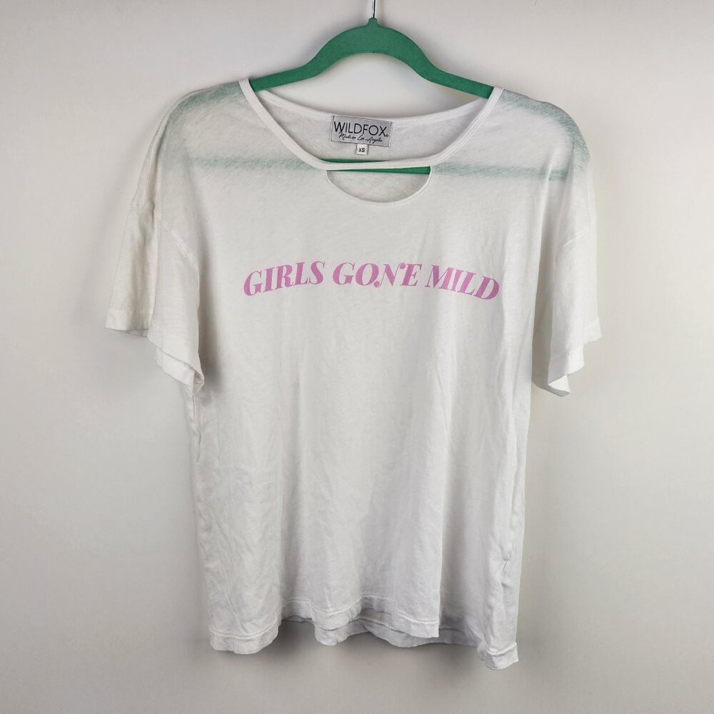 Wildfox Girls Gone Mild Oversized Distressed Tee XS